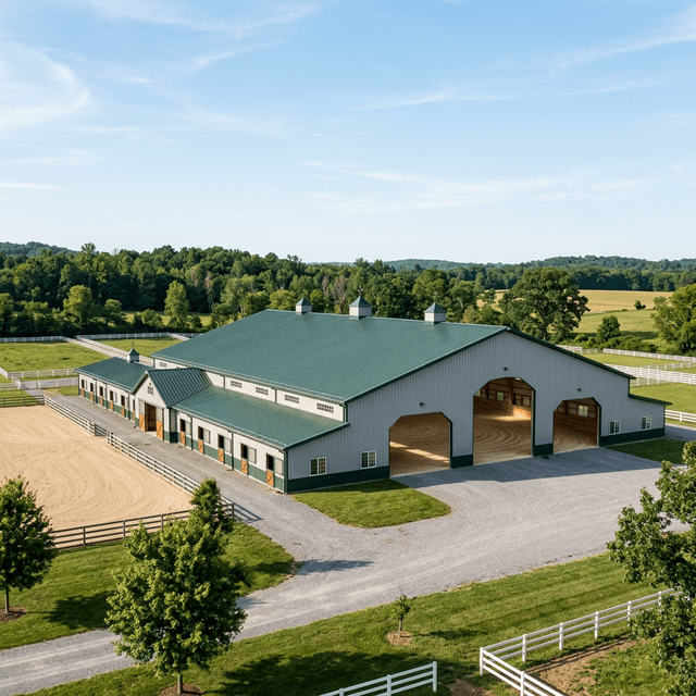 Pole barn Horse Arena in Florida